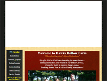 Tablet Screenshot of hawkshollowfarm.com